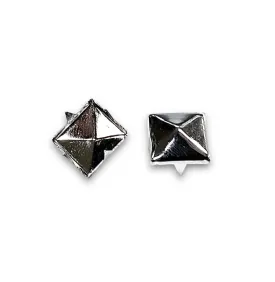 1/2" Silver Pyramid Studs (50-pack)