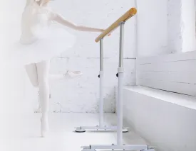 Adjustable Wooden Ballet Bar, Suction Base, 1.5M Freestanding