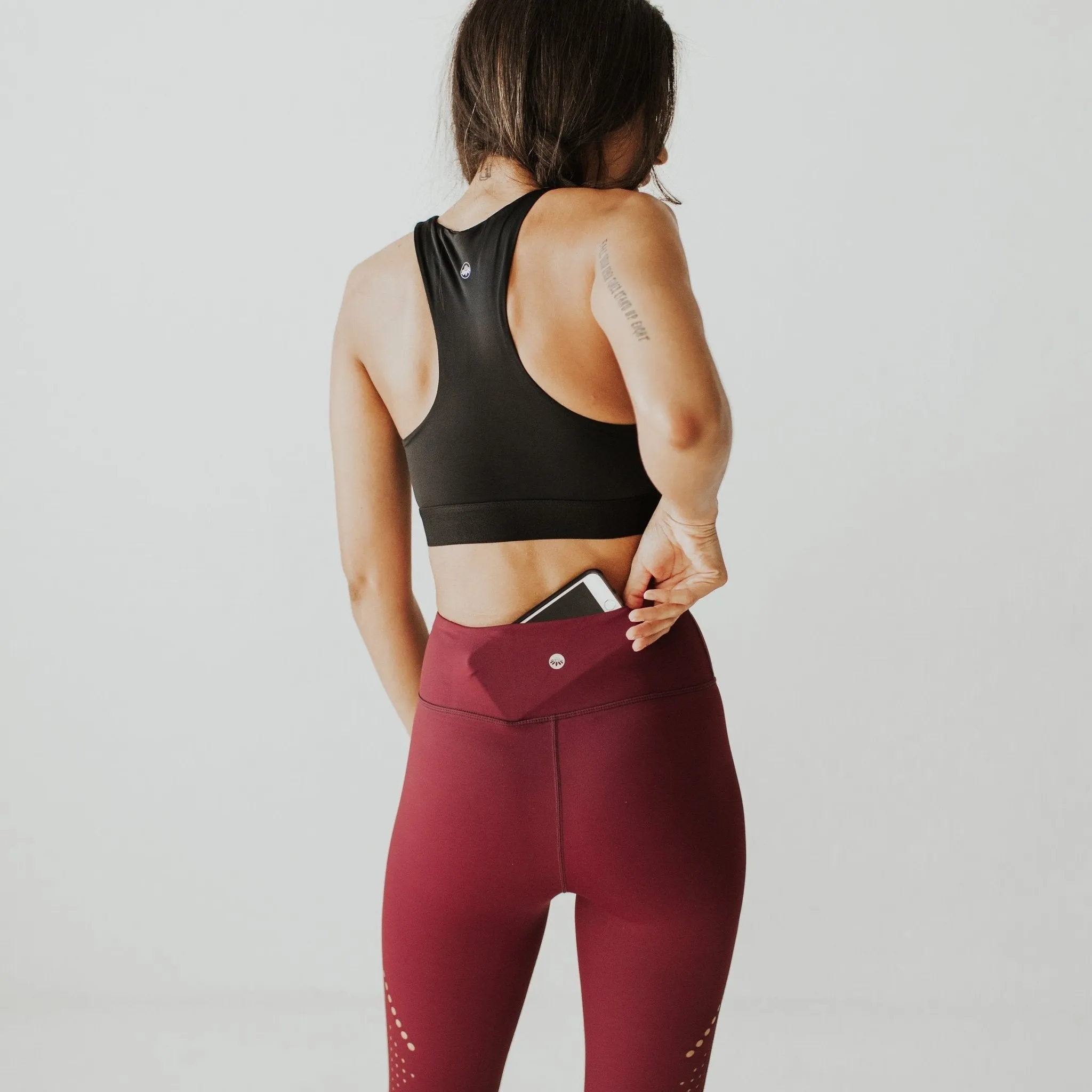 Alpine Laser Cut Leggings - Mulberry