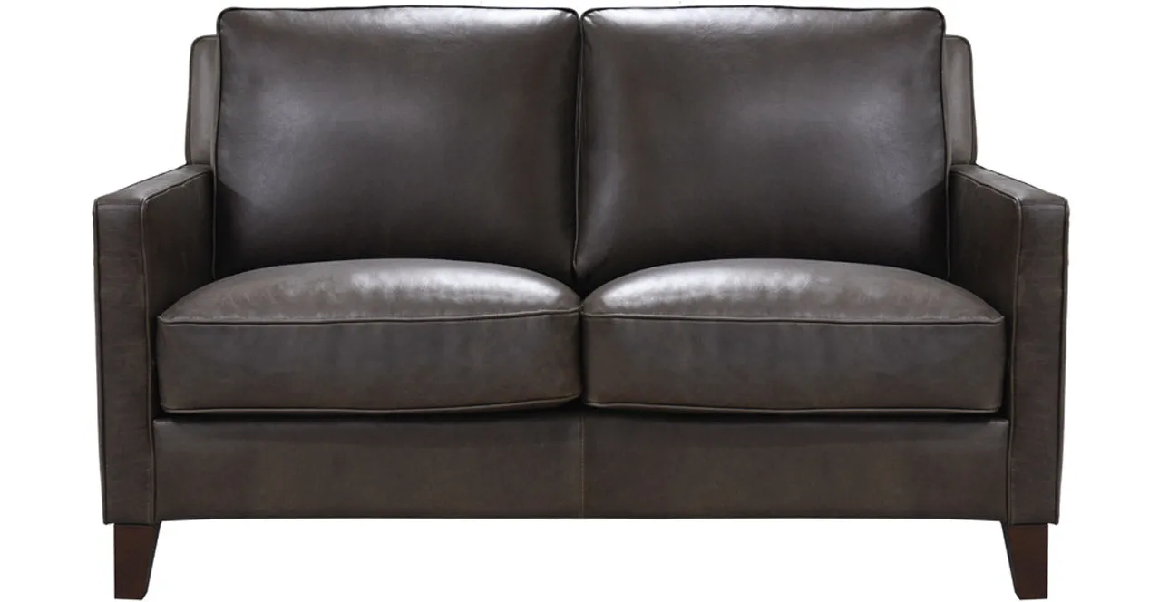 Ashby Waxy Pull-up Leather Sofa Collection, Granite Gray