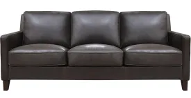Ashby Waxy Pull-up Leather Sofa Collection, Granite Gray