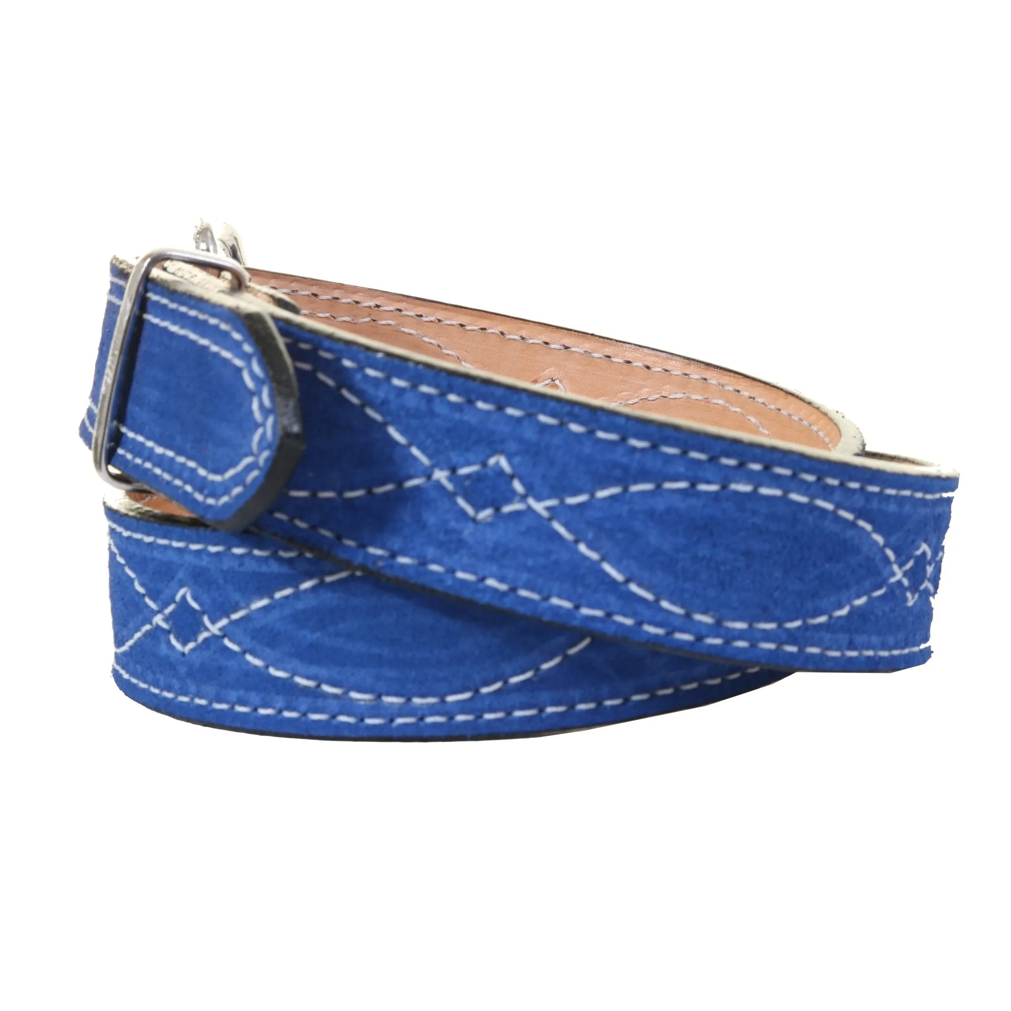 B1216C - Blue Suede Belt