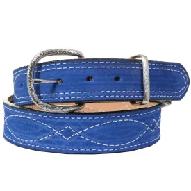 B1216C - Blue Suede Belt