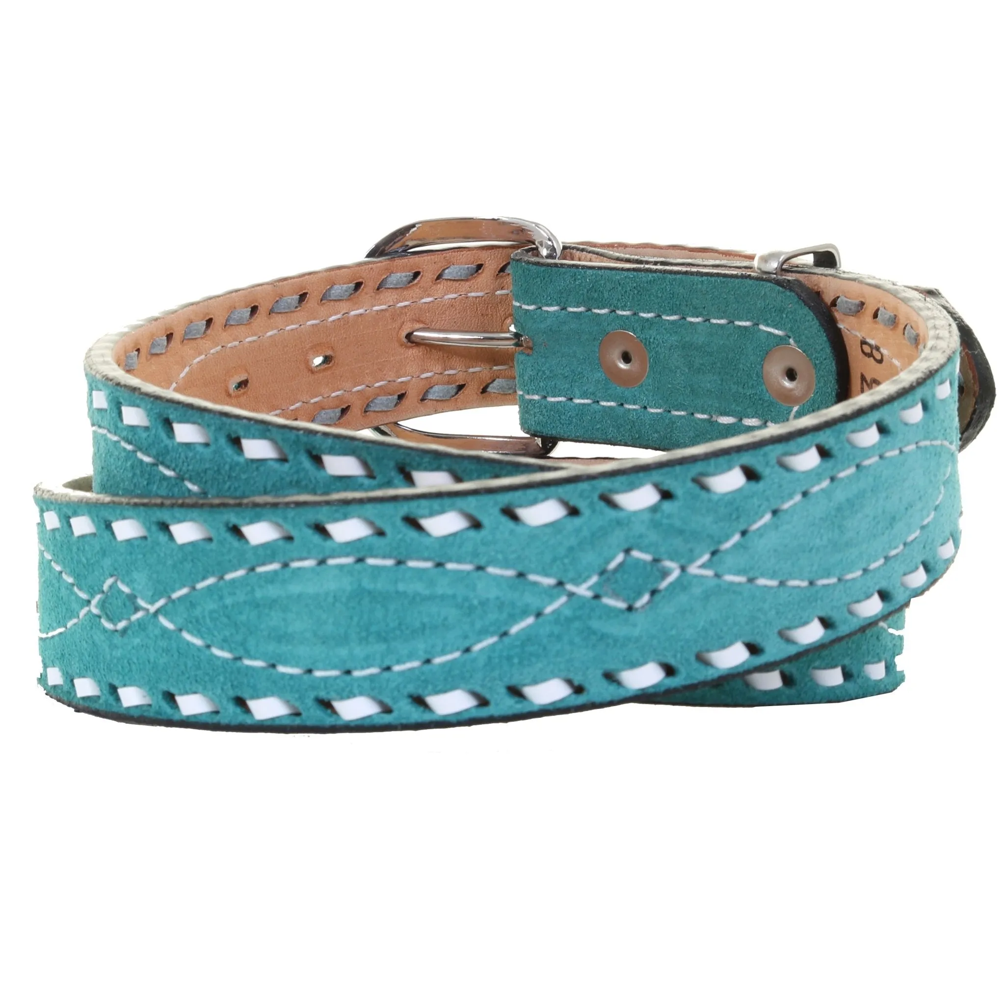 B1220 - Turquoise Suede Belt