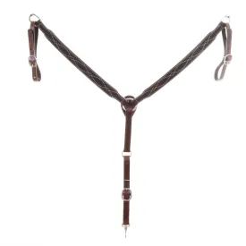 BC1171 - Brown Suede Breast Collar