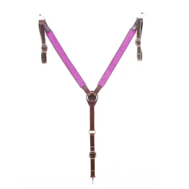 BC1178 - Hot Pink Suede Breast Collar