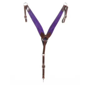 BC1184 - Purple Suede Breast Collar
