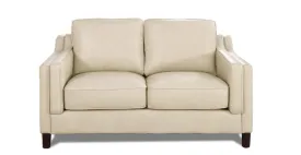 Bella Leather Sofa Collection, Ivory White