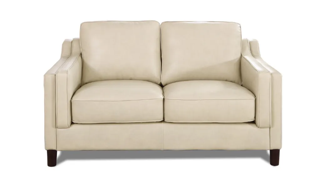 Bella Leather Sofa Collection, Ivory White