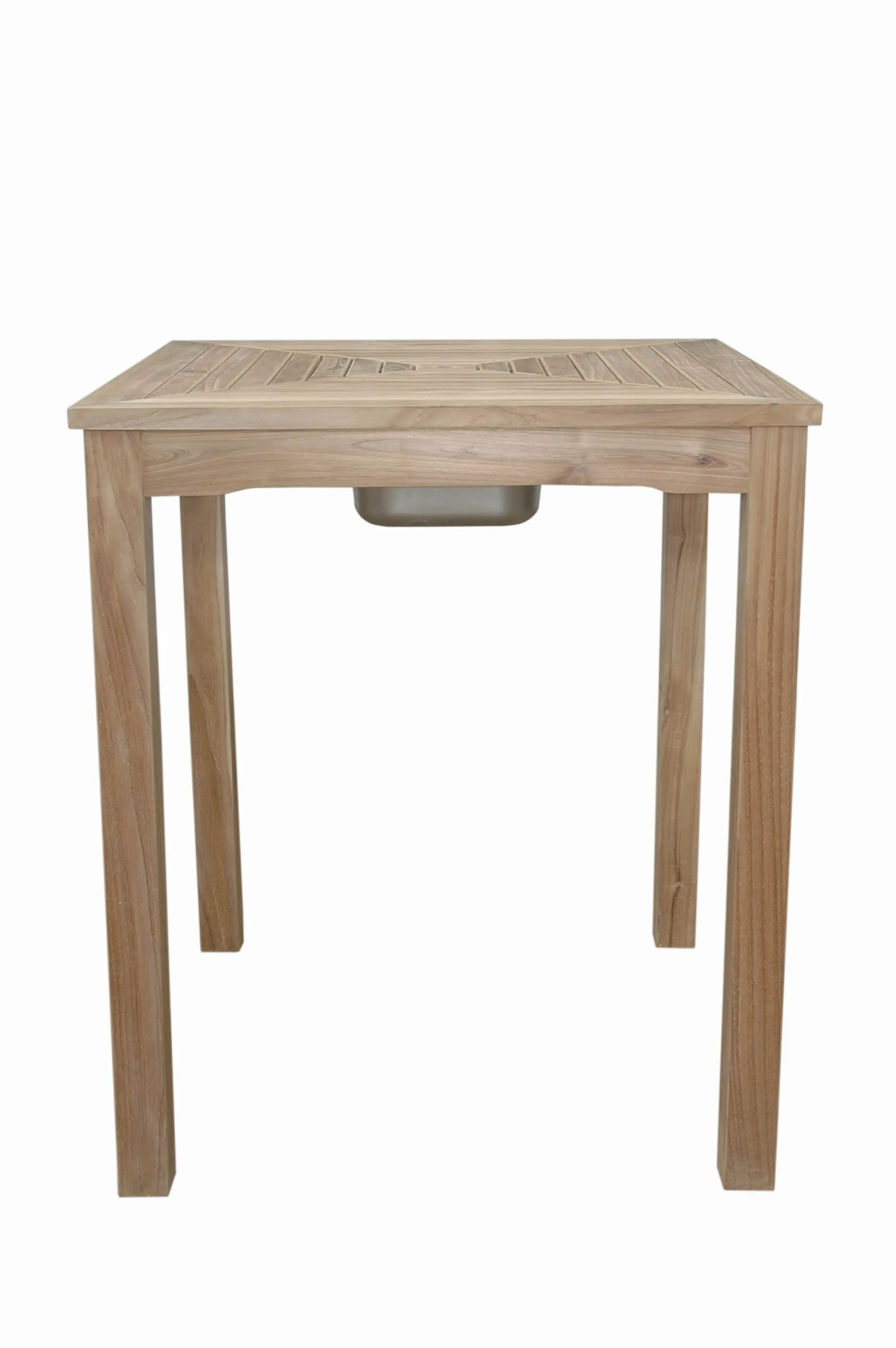 Chatsworth Ice Chiller Bar Table, 42 H x 36 W x 36 L, Crafted In Teak,