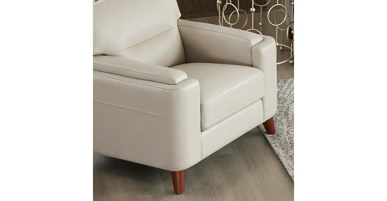 Elm Leather 2 Seater Sofa Collection, Vanilla White