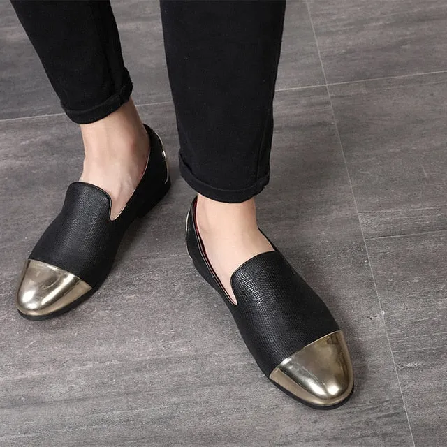 Fashion Luxury PU Leather Slip On Multicolor Flat Shoes