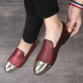 Fashion Luxury PU Leather Slip On Multicolor Flat Shoes
