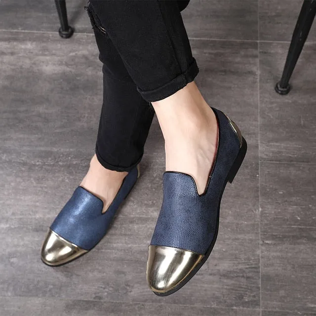 Fashion Luxury PU Leather Slip On Multicolor Flat Shoes