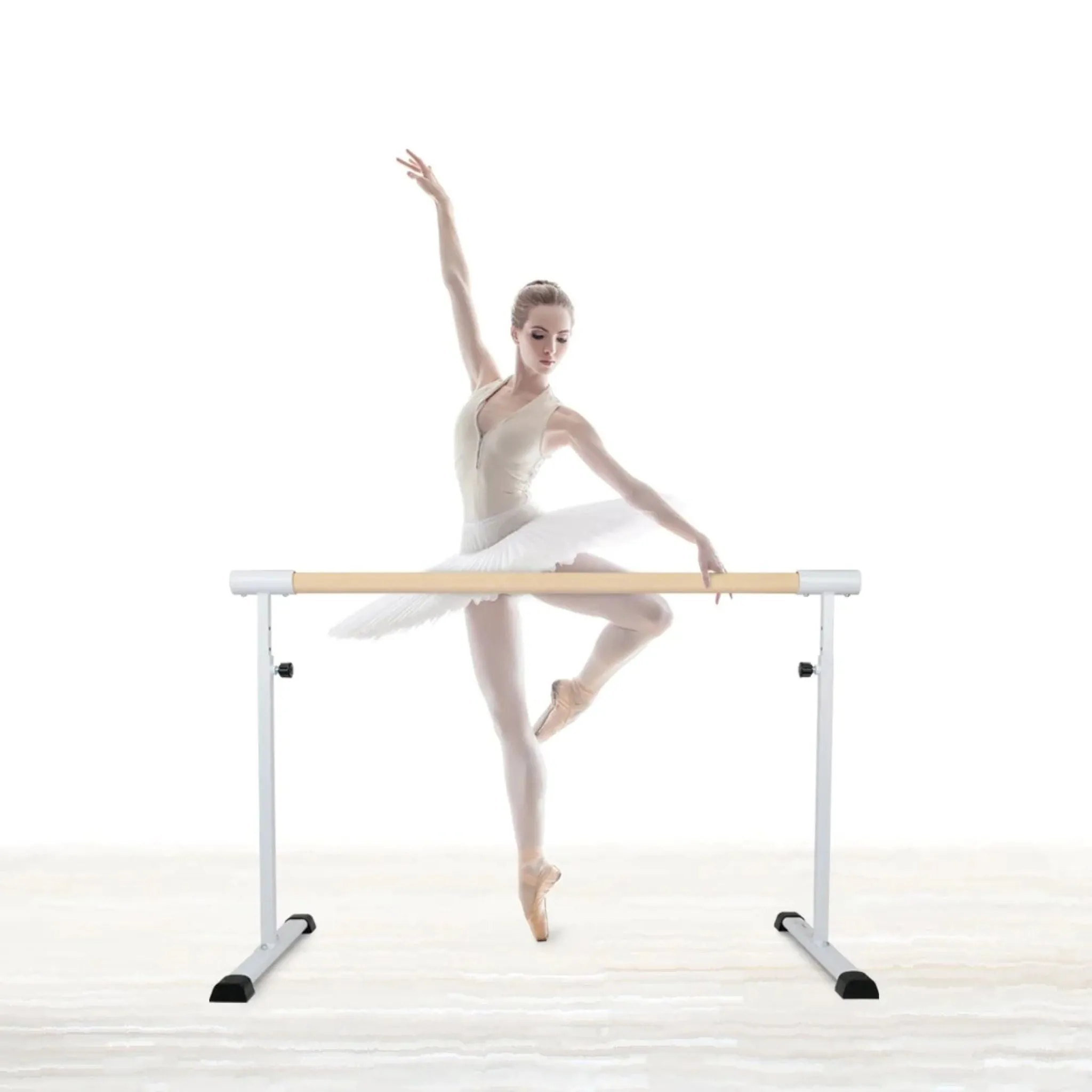 Freestanding and portable Ballet / stretch Barre 150cm with 150cm extension Bundle
