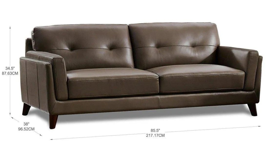 Huntington Leather Sofa Collection, Granite Gray