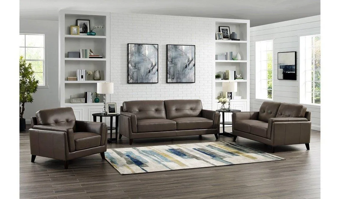 Huntington Leather Sofa Collection, Granite Gray
