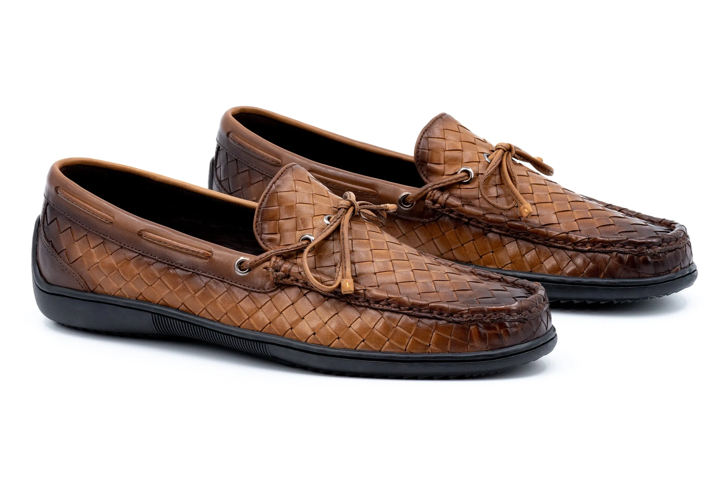 Jameson Calf Skin Bow Tie Loafers - Pecan