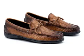 Jameson Calf Skin Bow Tie Loafers - Pecan