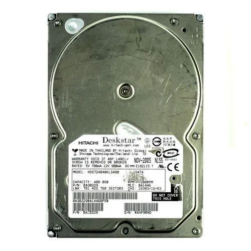 Major Brand 400GB Hard Drive 3.5'' Sata