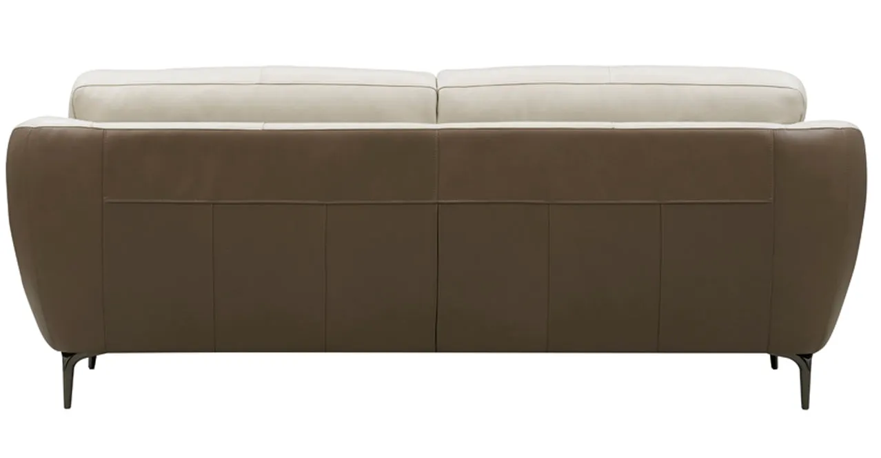 Makena Leather Sofa Collection, Vanilla White
