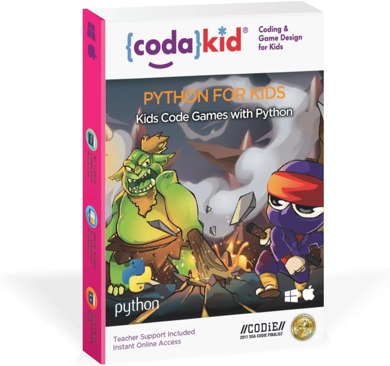 Python for Kids, Award-Winning STEM Courses, Coding for Kids, Ages 10  with Online Mentoring Assistance, Learn Computer Programming and Code Amazing Games with Python (PC & Mac) (Box Art Varies)