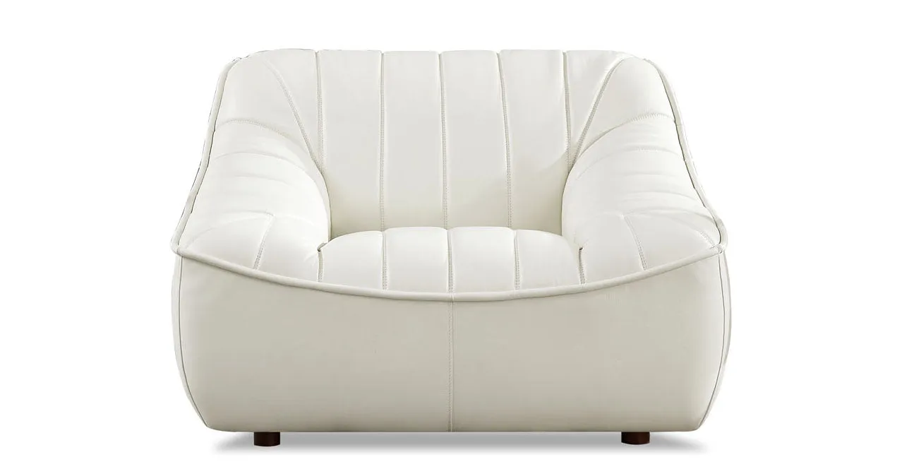 Snug Leather Sofa Collection, Cream White