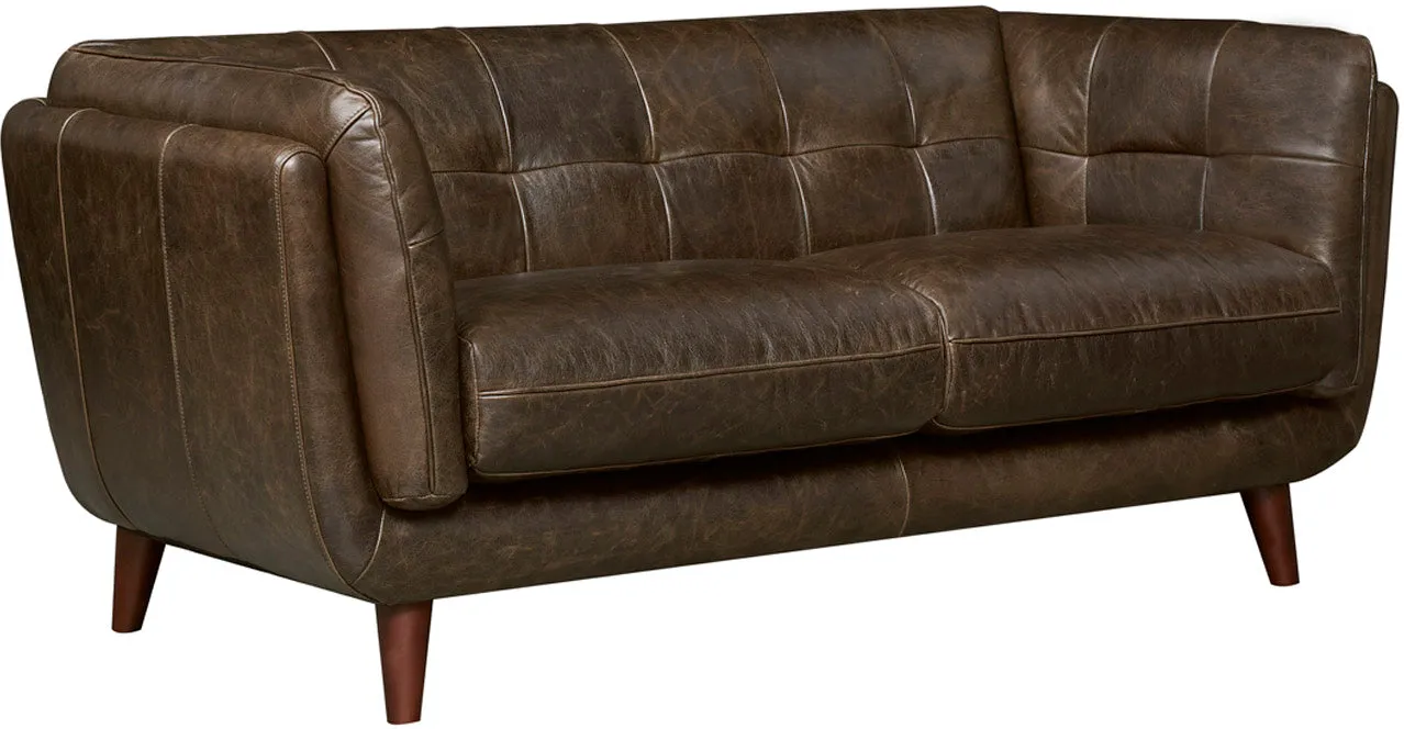 Solana Waxy Pull-up Leather Sofa Collection, Cambridge Black