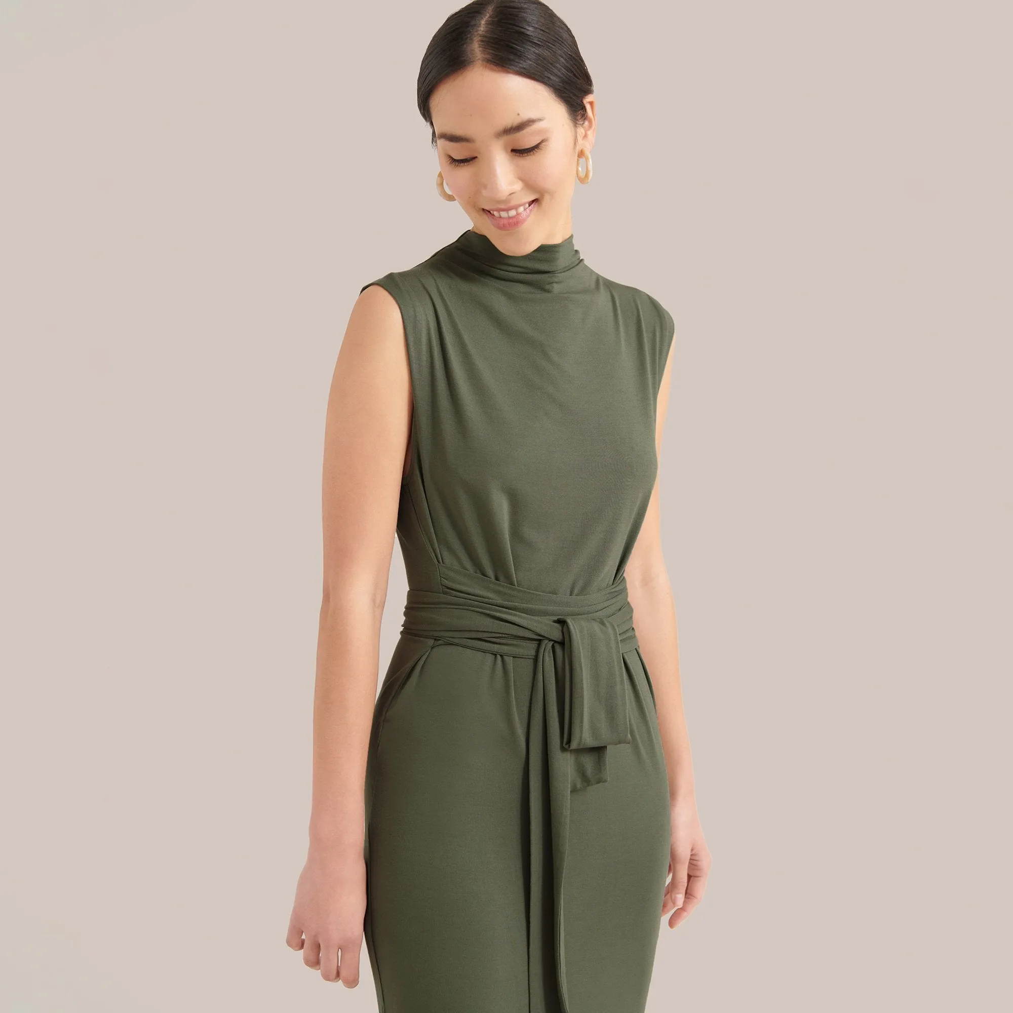 Teagan Sleeveless Tie-Front Dress