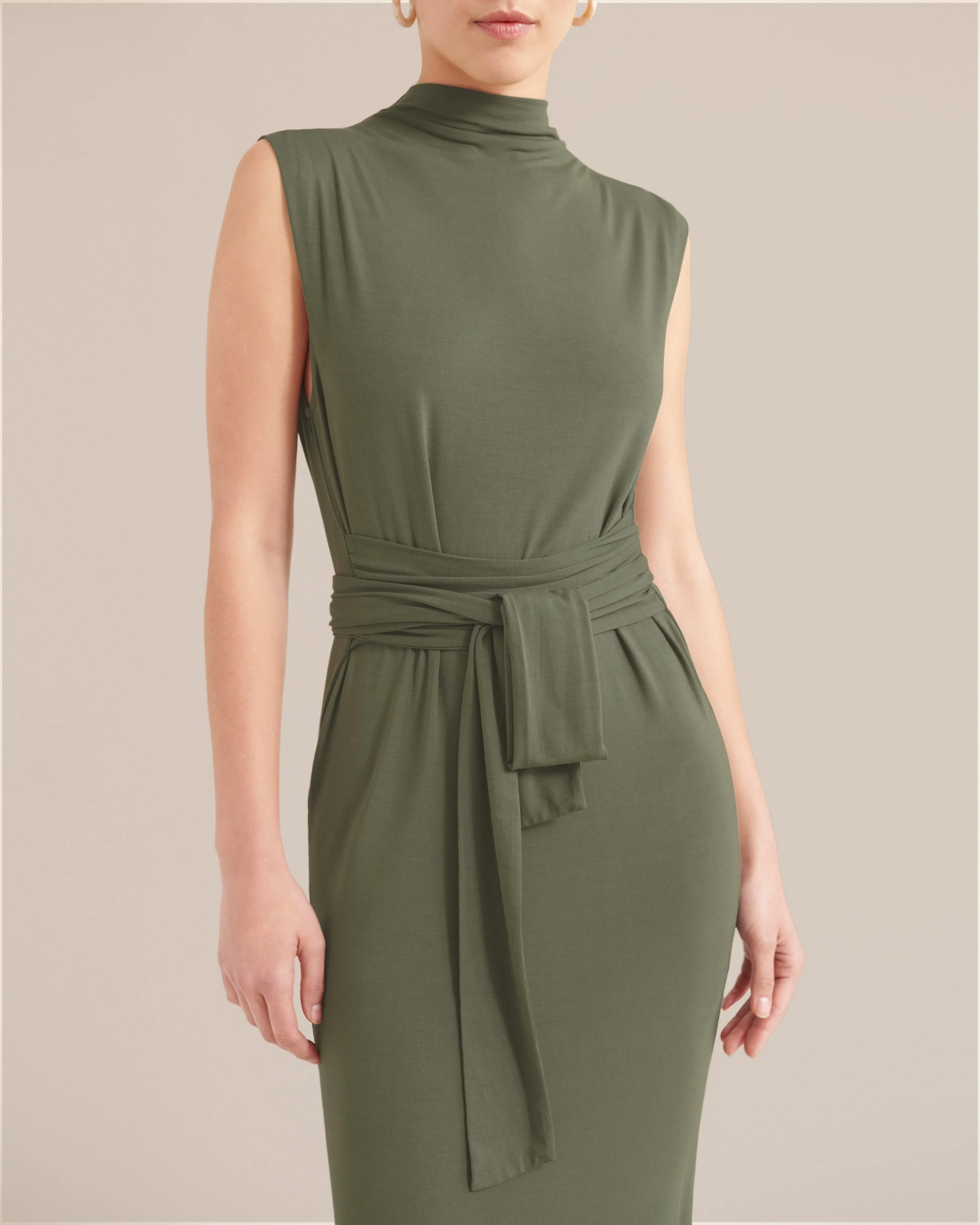 Teagan Sleeveless Tie-Front Dress