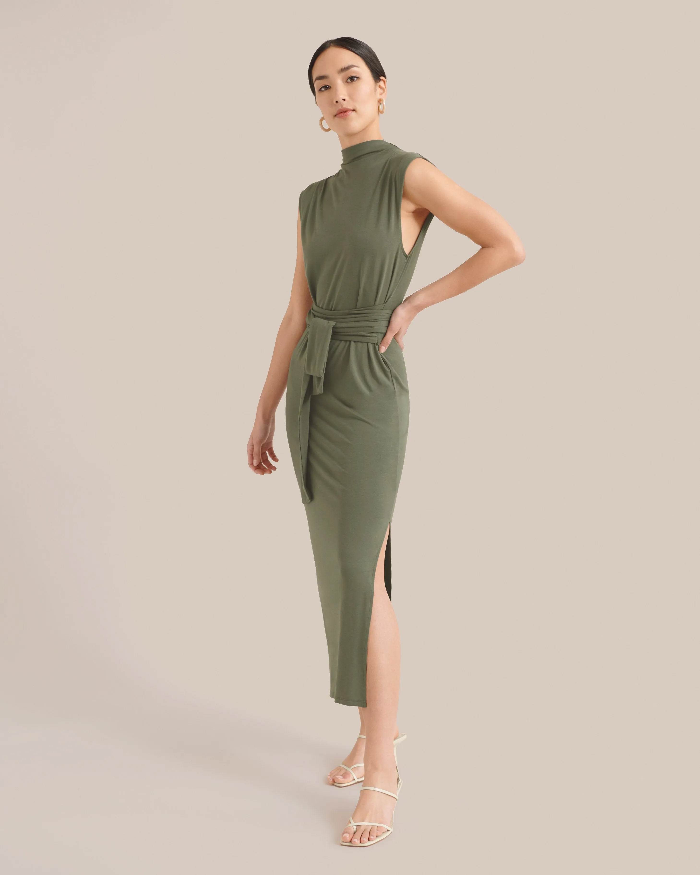 Teagan Sleeveless Tie-Front Dress