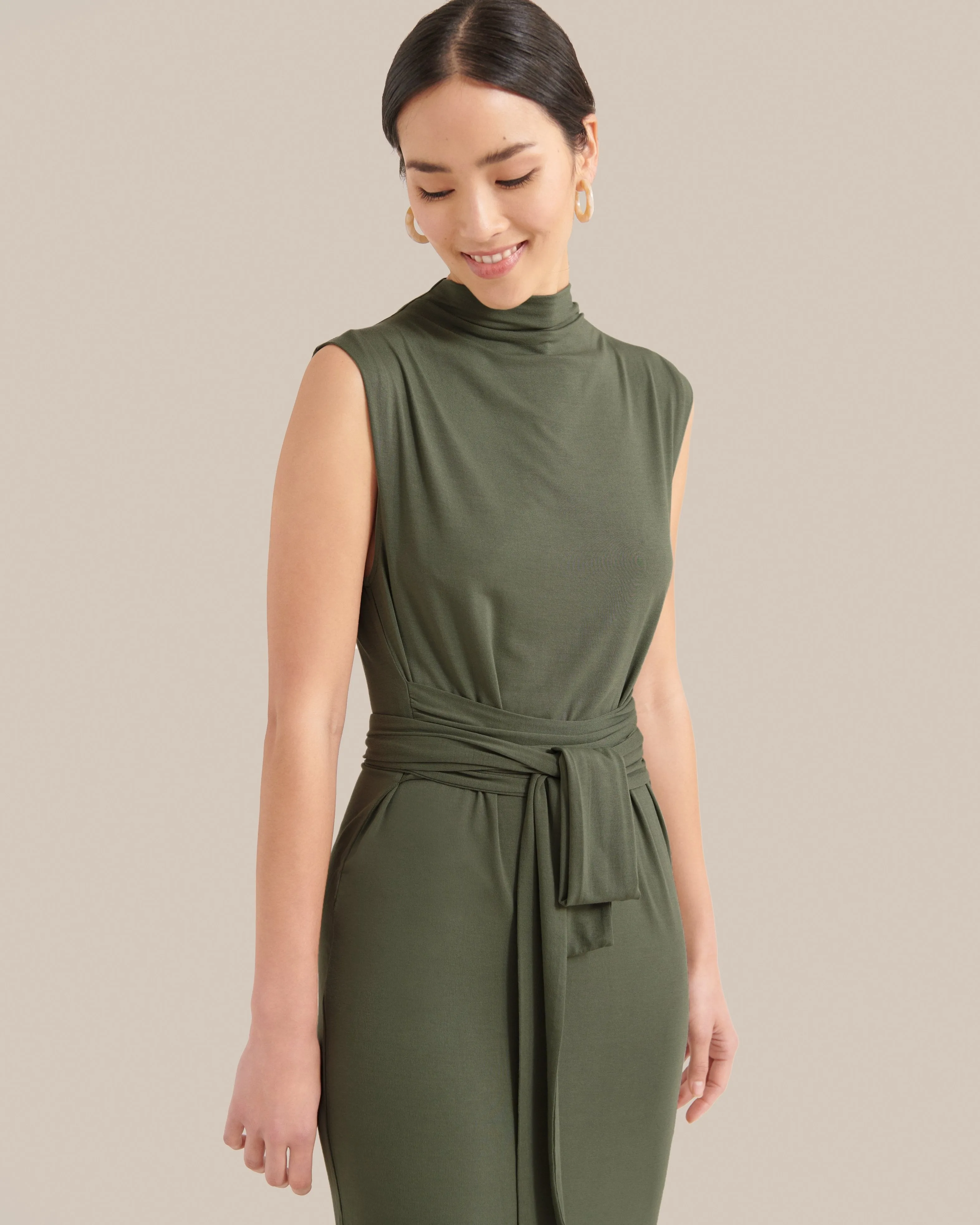Teagan Sleeveless Tie-Front Dress