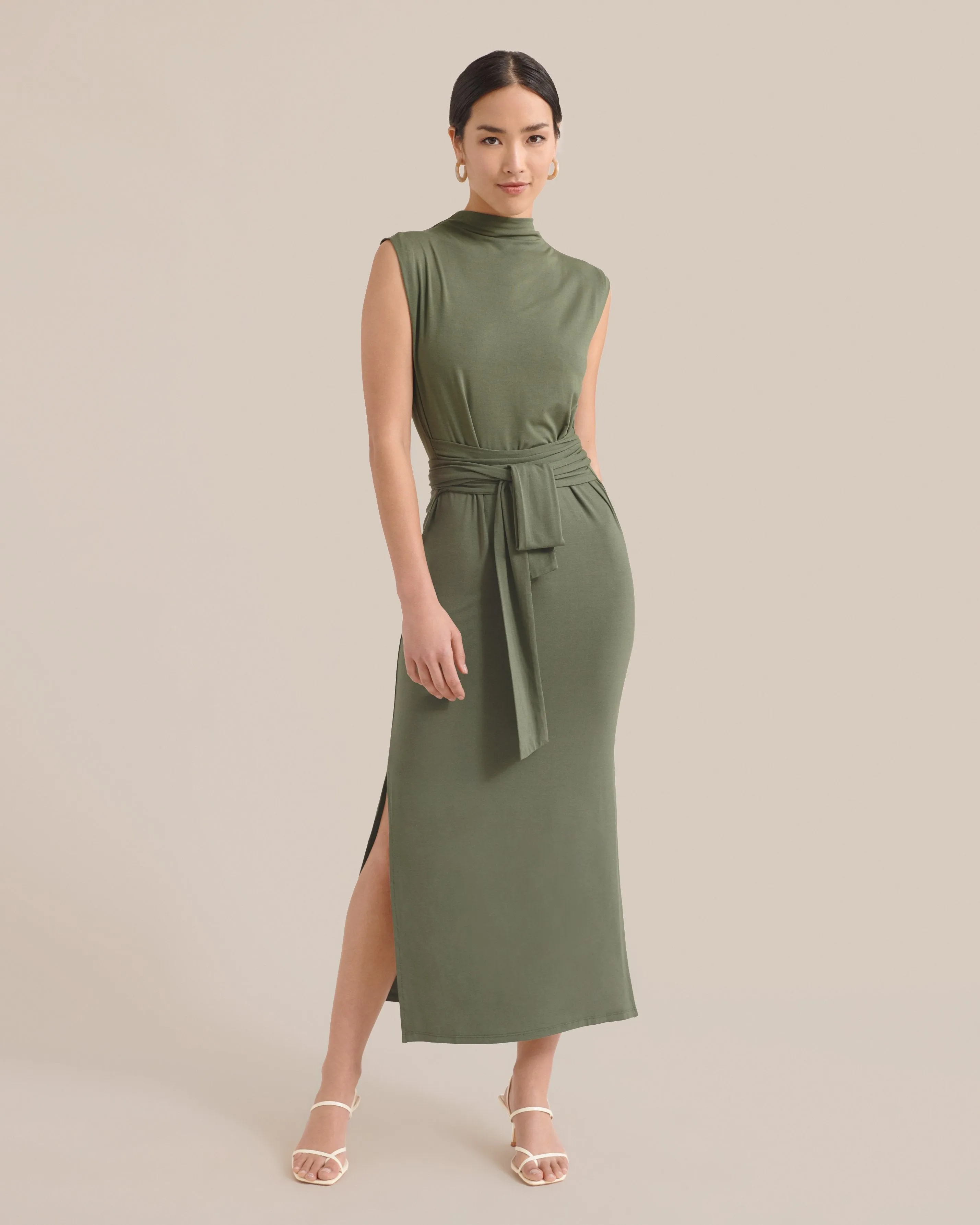 Teagan Sleeveless Tie-Front Dress