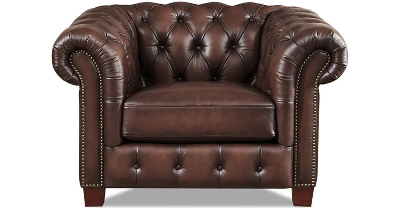 Versailles Leather Sofa Collection, Caramel Brown