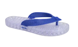 Wave - Clear Thong Sandal - Royal Blue